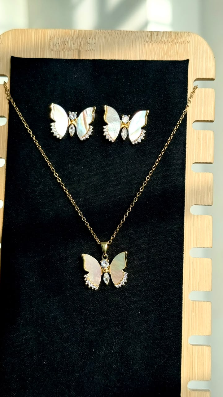 Moonlight Butterfly Jewelry Set
