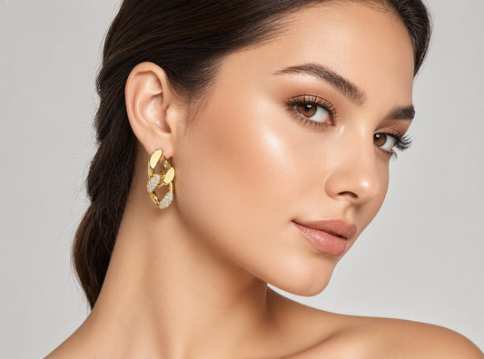 Elite Gold Link Earrings