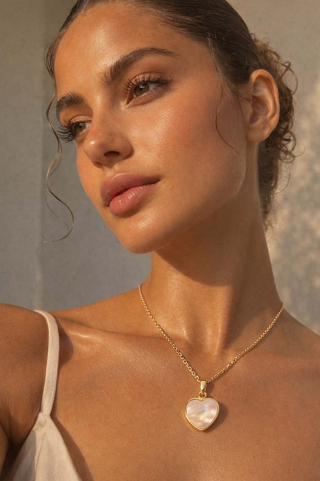 Aurora Pearl Heart Pendant