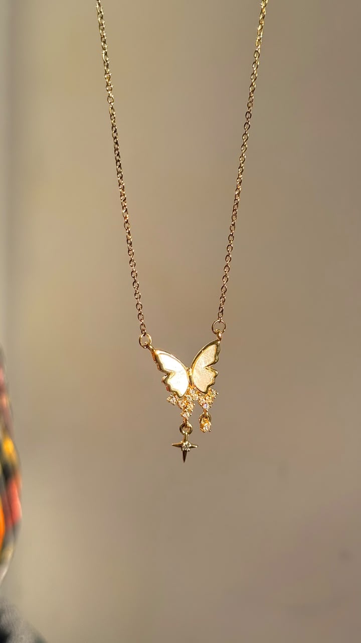 Enchanted Butterfly Drop Pendant