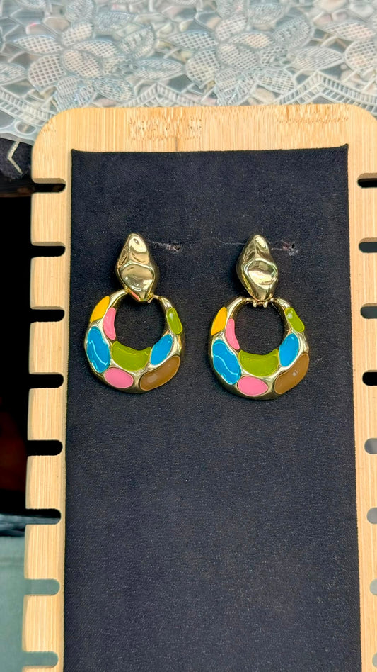 Aurora Candy Loop Earrings