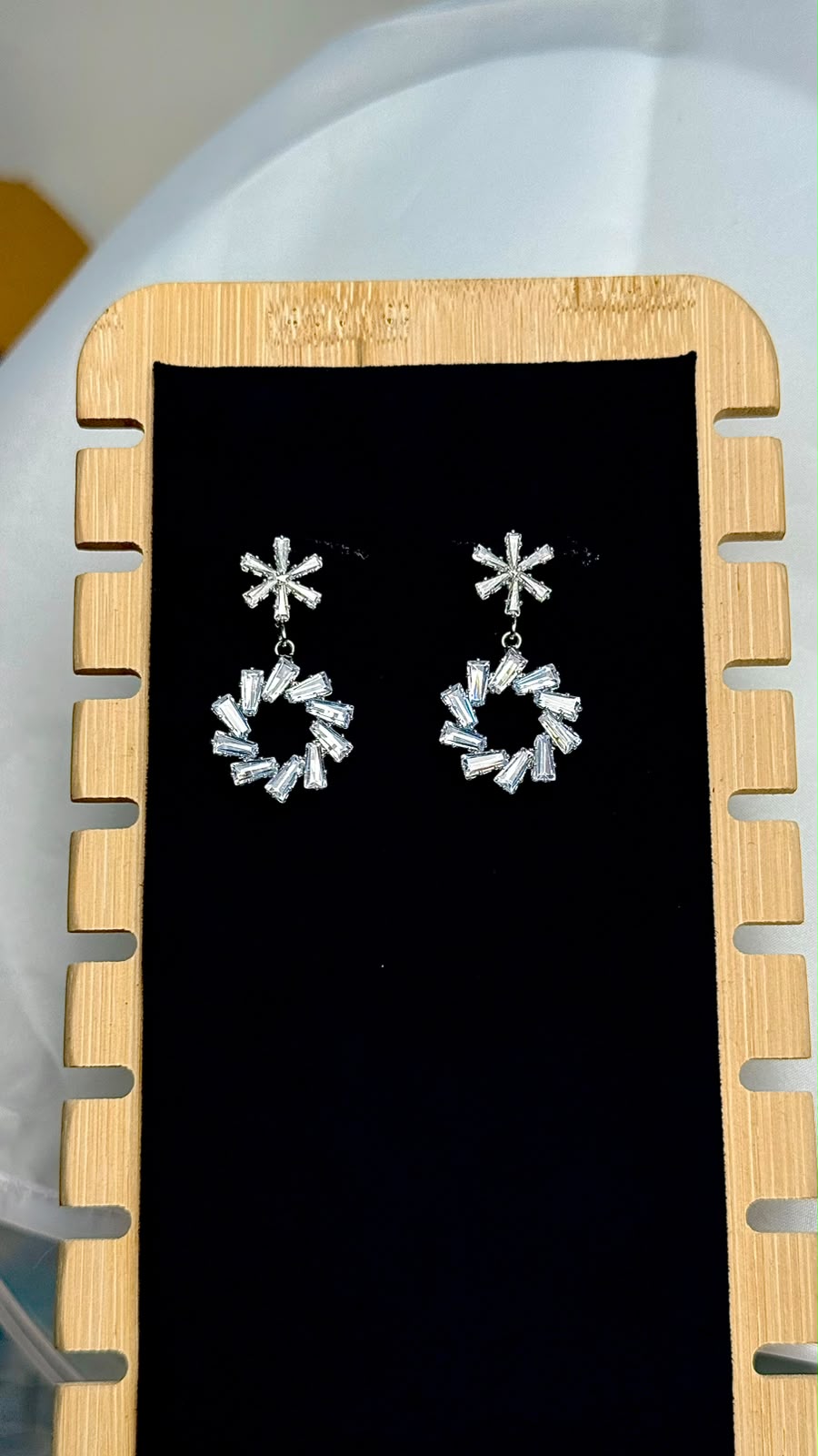 Starlight Halo Crystal Earrings