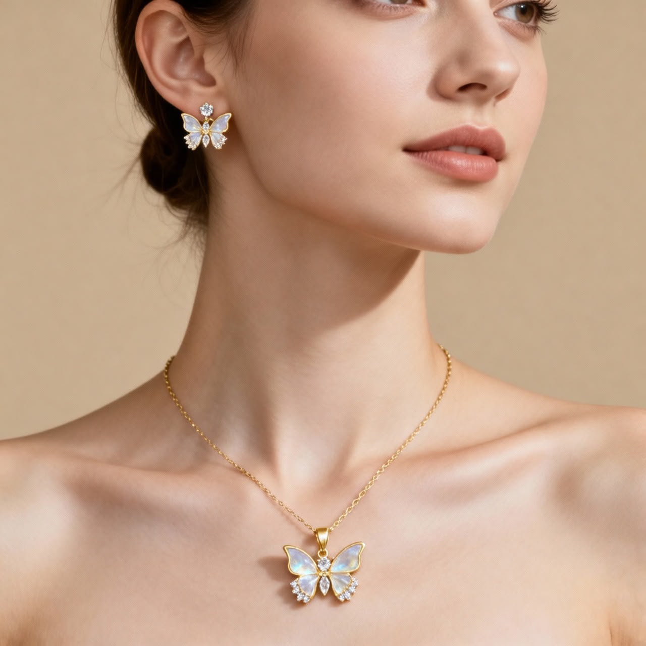 Moonlight Butterfly Jewelry Set