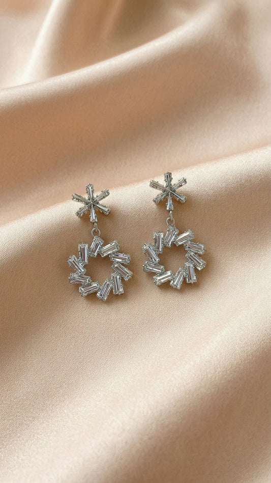 Starlight Halo Crystal Earrings