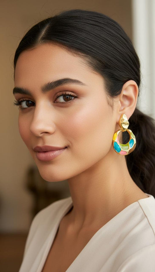 Aurora Candy Loop Earrings